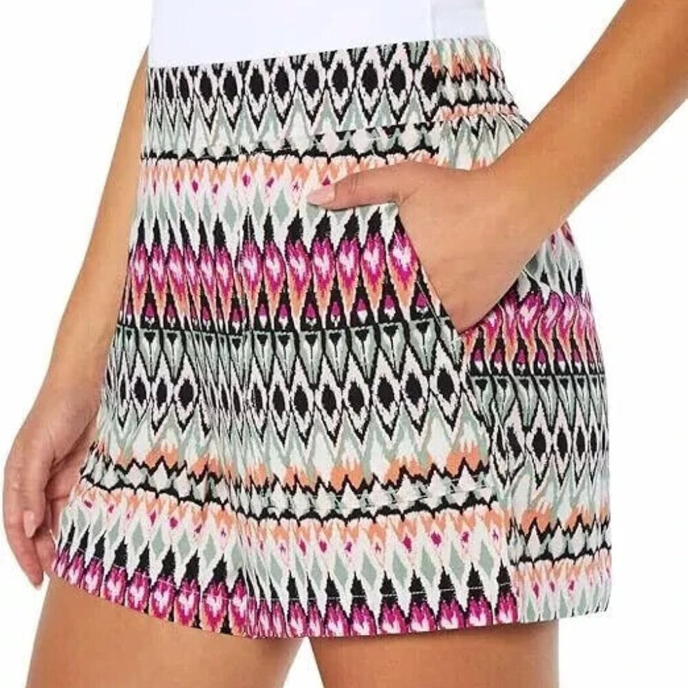 Wildfox Women's Plus Size 2X Orange Rayon Elastic Back Waist Pullon Shorts NWT